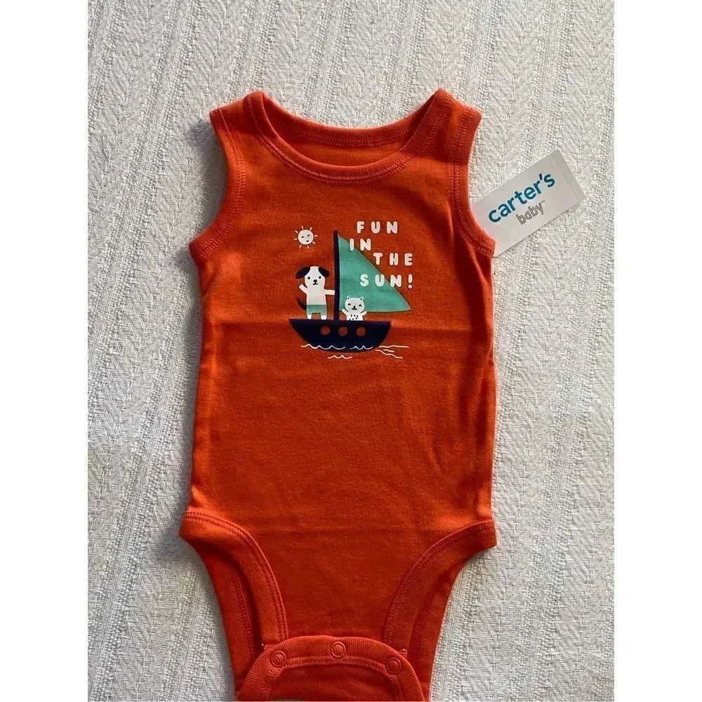 Carter's Baby Boy 3 Month 3-Piece Sailboat Bodysuit & Pants Set